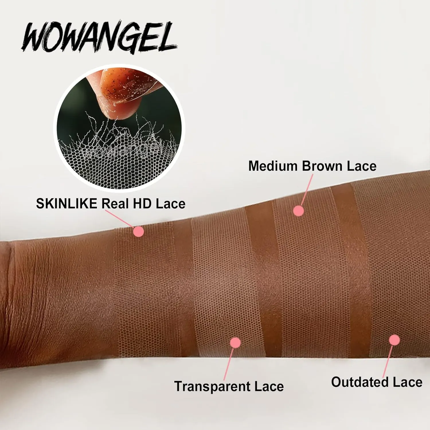 0.1mm Ultra-thin SKINLIKE Real HD Lace Closure, 2x6 Straight Human Hair Closure Pre Plucked Invisible Swiss HD Lace Closure Natural Hairline 16 Inch