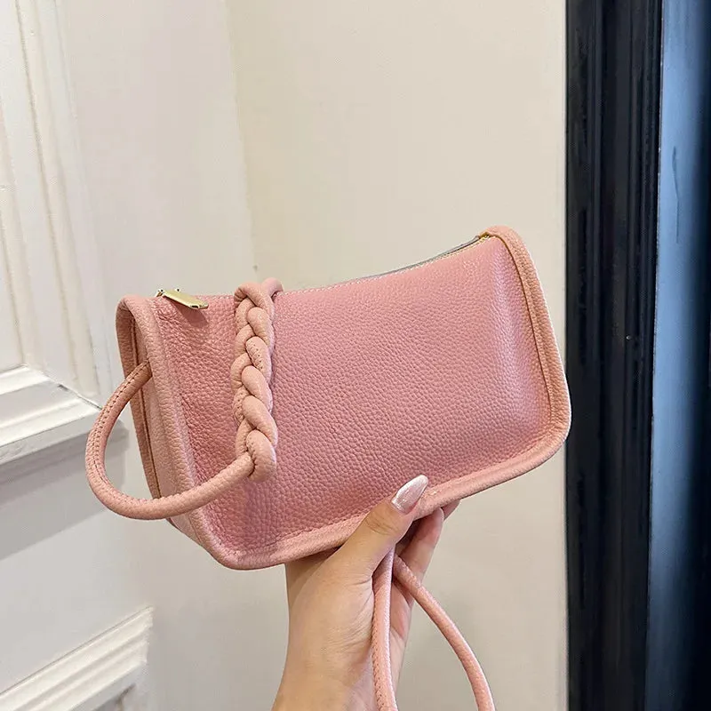 100% Real Cowhide Leather Crossbody Bag