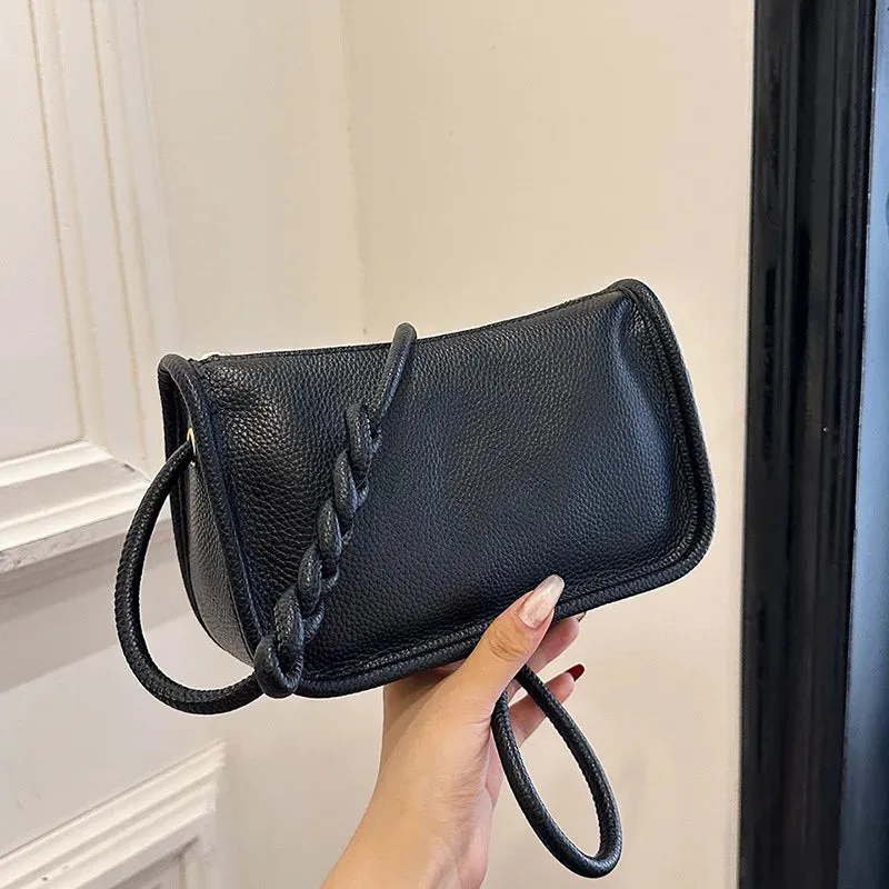 100% Real Cowhide Leather Crossbody Bag