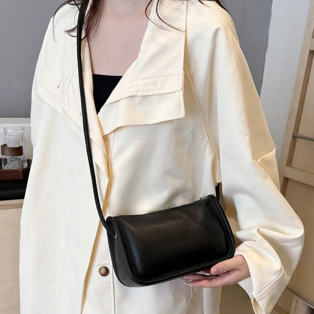 100% Real Cowhide Leather Crossbody Bag