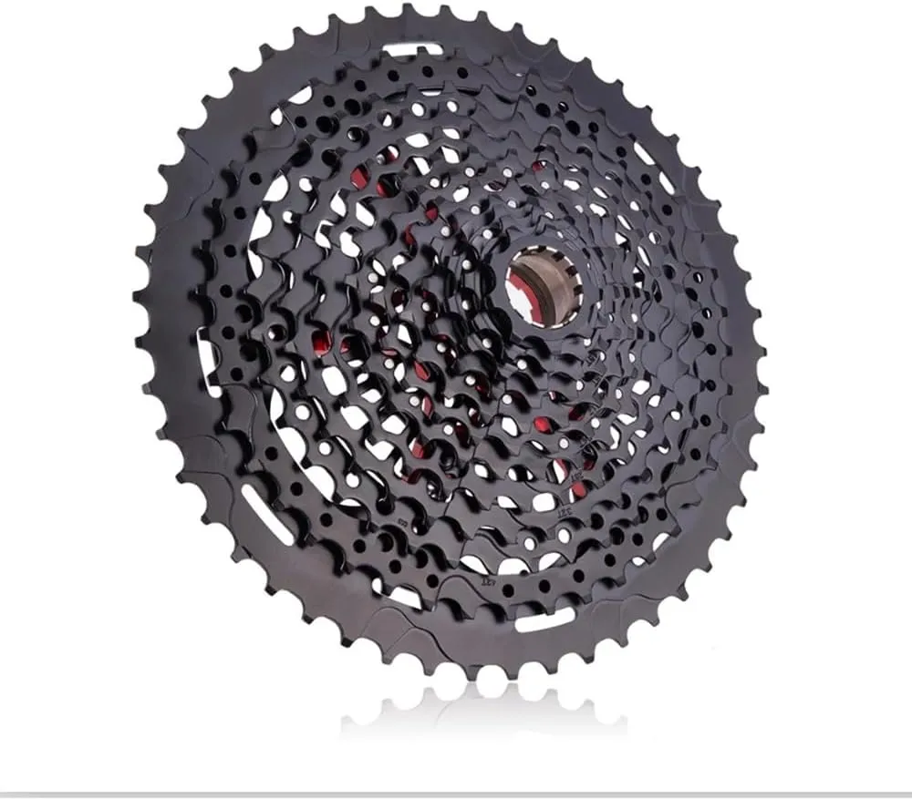 12 Speed Mountain Bike Cassette XD 9-50T Sprocket Black 9-50T Bicycle Flywheel Cogs 12S Compatible with SRAM