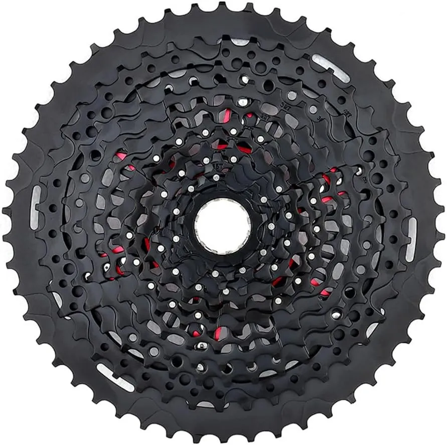12 Speed Mountain Bike Cassette XD 9-50T Sprocket Black 9-50T Bicycle Flywheel Cogs 12S Compatible with SRAM