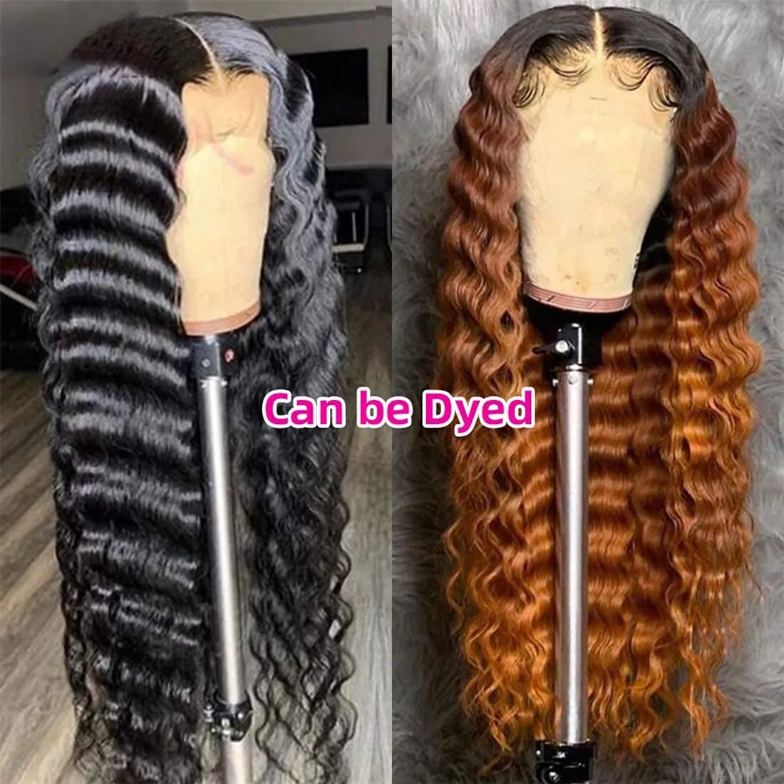 13X4 Loose Deep Wave Lace Front Wigs Human Hair 28 Inch Pre Plucked with Baby Hair 13X4 Transparent Lace Frontal Human Hair Wigs Brazilian Virgin Hair Natural Hairline Wet and Wavy 150% Density