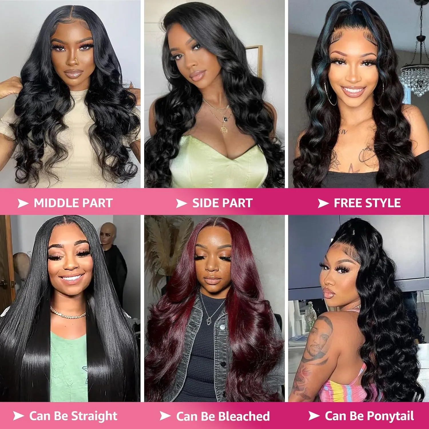 13x6 Lace Front Wigs Human Hair Pre Plucked Body Wave HD Lace Front Wigs Human Hair 13x6 HD Lace Frontal Glueless Wigs Human Hair 200 Density Brazilian Virgin Human Hair Wig for Women (26 Inch)