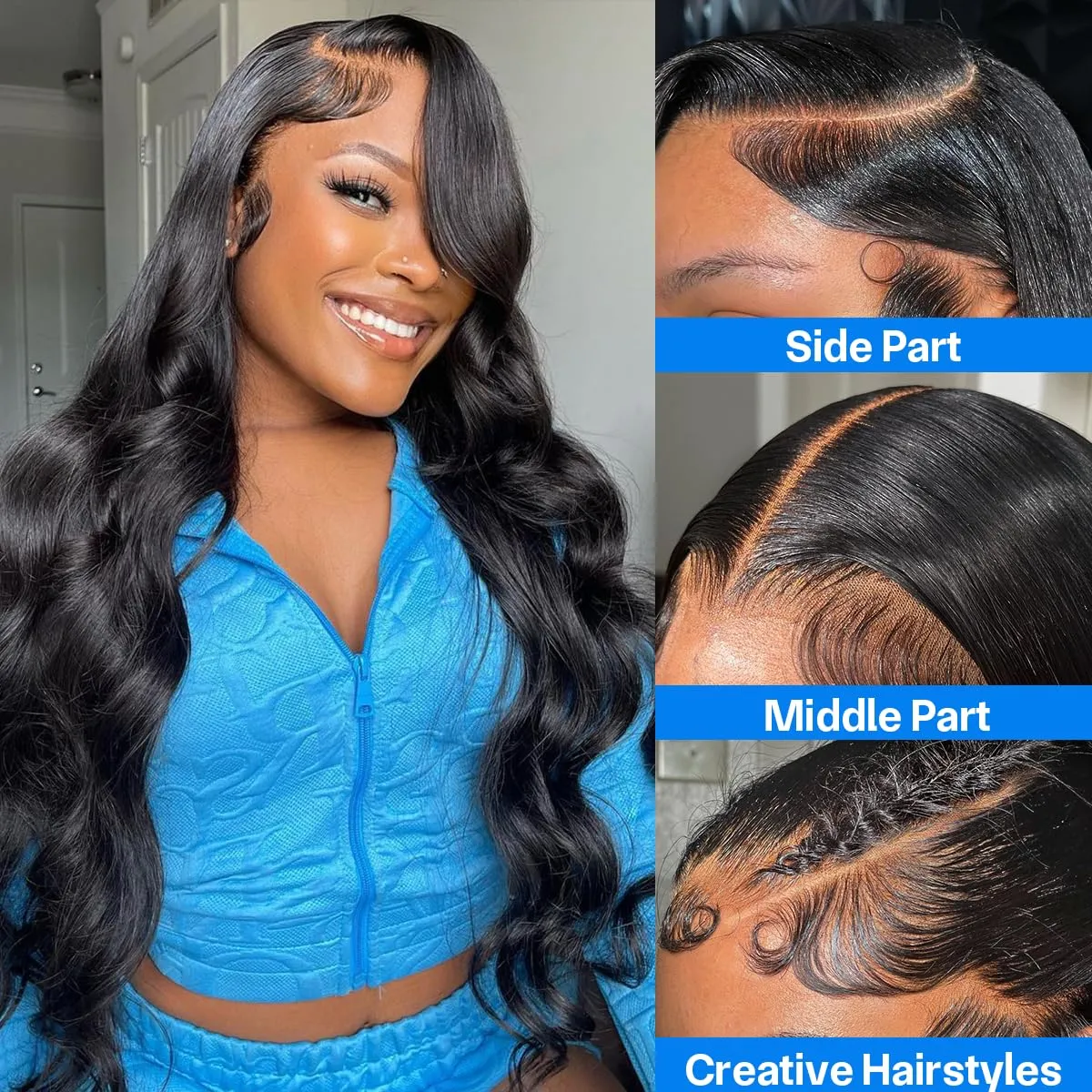 13x6 Lace Front Wigs Human Hair Pre Plucked Body Wave HD Lace Front Wigs Human Hair Glueless Wig for Women 180 Density 13x6 Frontal Wigs Body Wave Human Hair Wigs 36 Inch