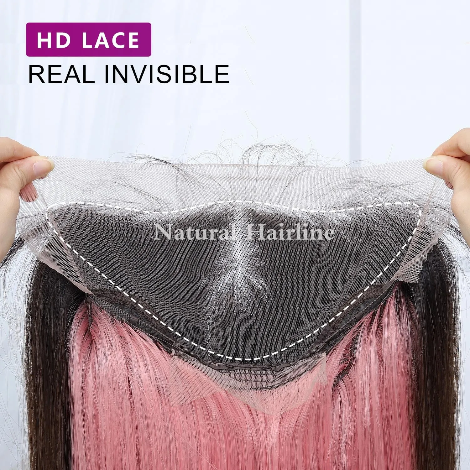 13x6 Synthetic Lace Front Wig - Glueless Ready to Wear 26" Synthetic Wigs for Black Women, Pre-Plucked Baby Hair Heat-Resistant Black Blonde Highlights Wig Beginner Friendly