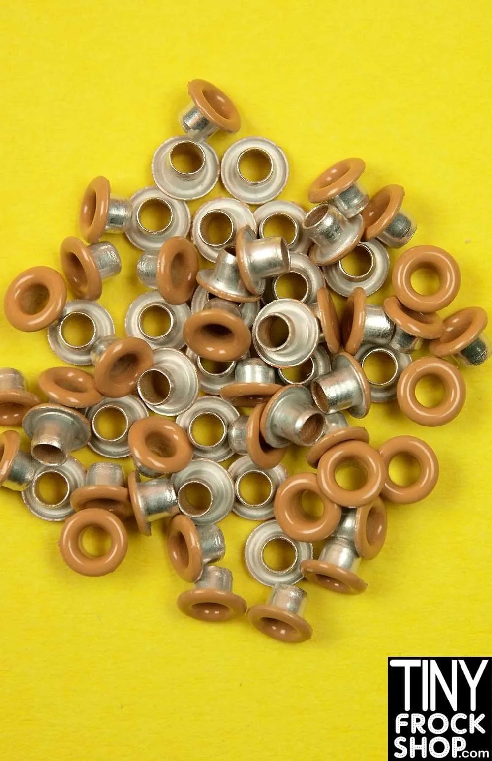 1/8 Inch - 12" Fashion Doll Small Round Solid Color Eyelets - Pack of 12