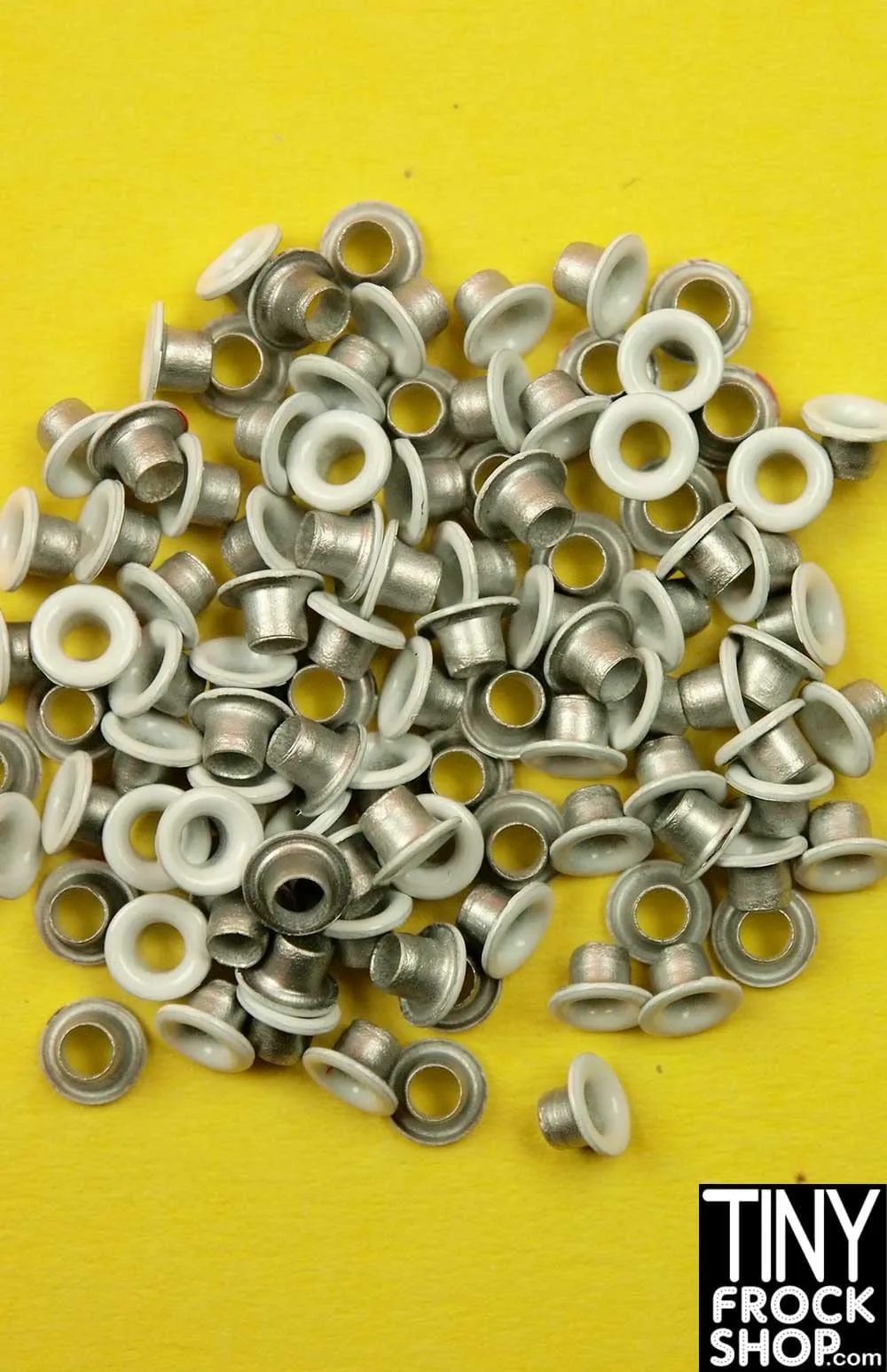 1/8 Inch - 12" Fashion Doll Small Round Solid Color Eyelets - Pack of 12