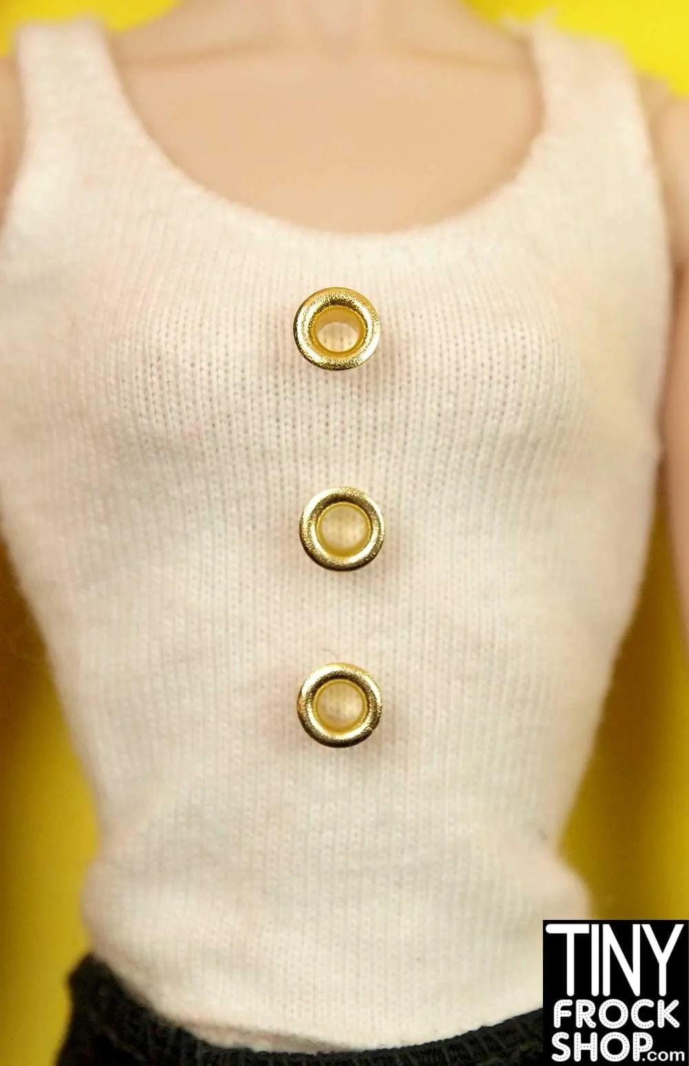 1/8 Inch - 12" Fashion Doll Small Round Solid Color Eyelets - Pack of 12