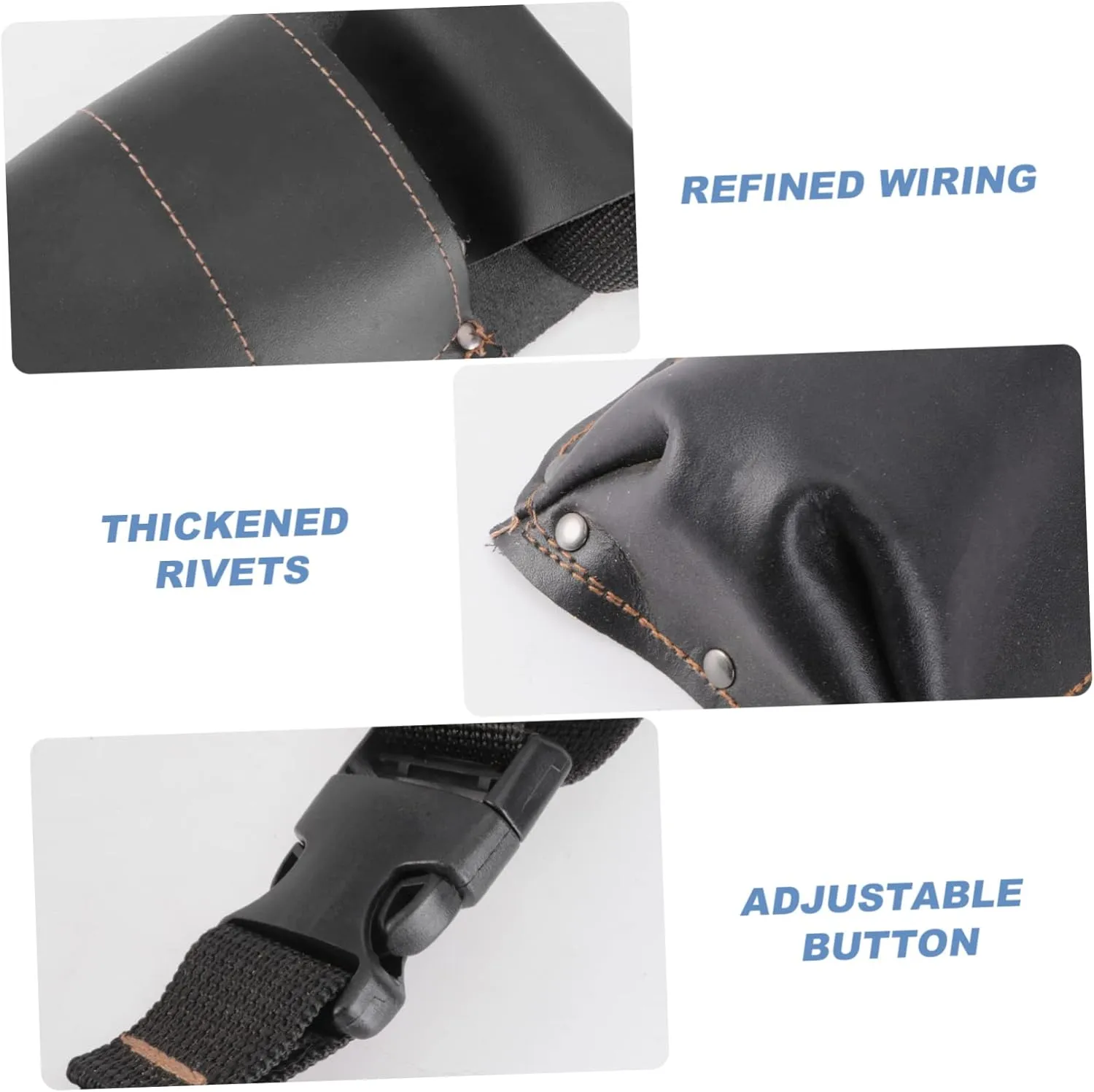 2 Pcs Welding Rod Bag Welding Rod Container Scalding Fireproof Cowhide Material
