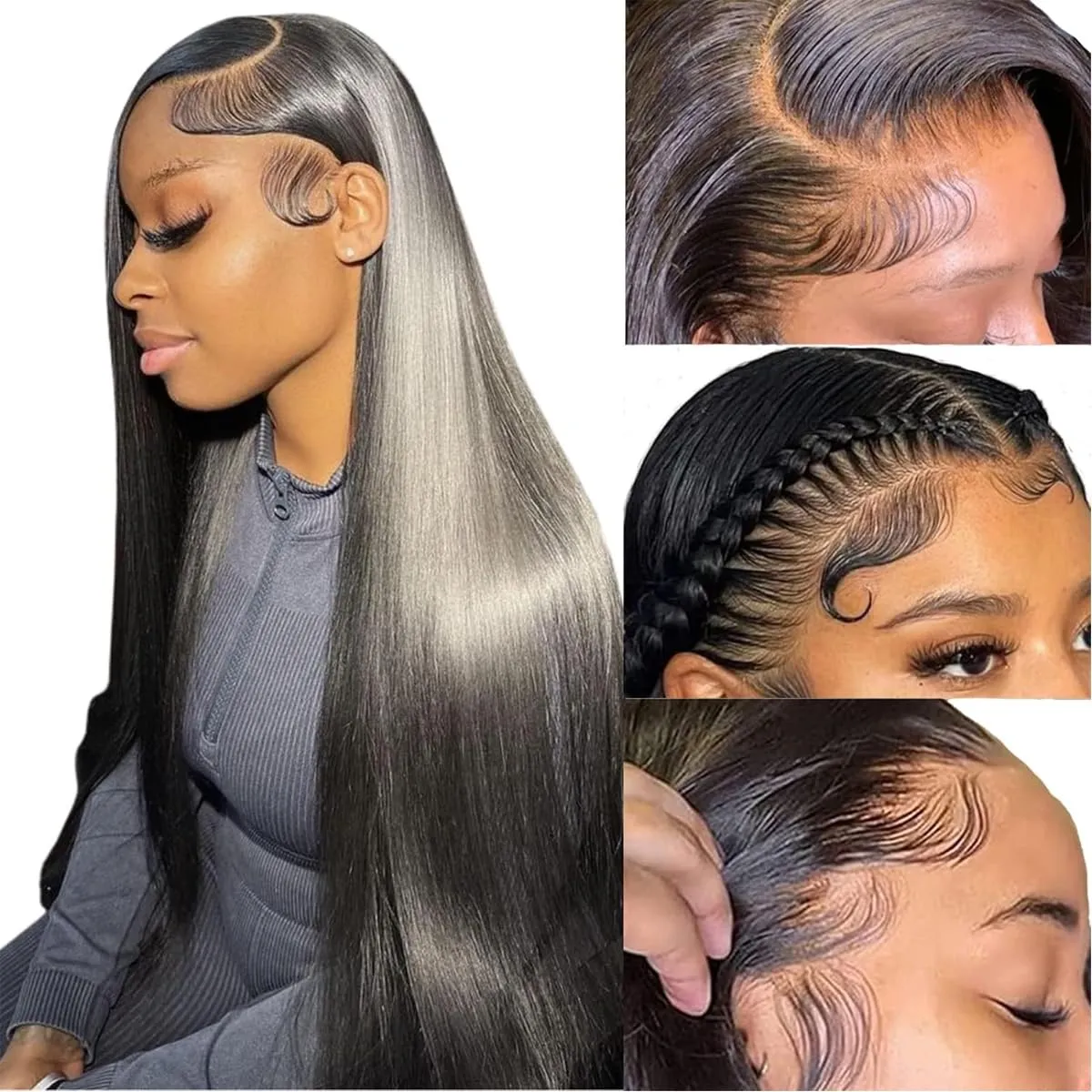 26 inch Straight Lace Front Wigs Human Hair Wig Pre Plucked 13x4 Straight Human Hair Wigs For Black Women Straight Frontal Wigs