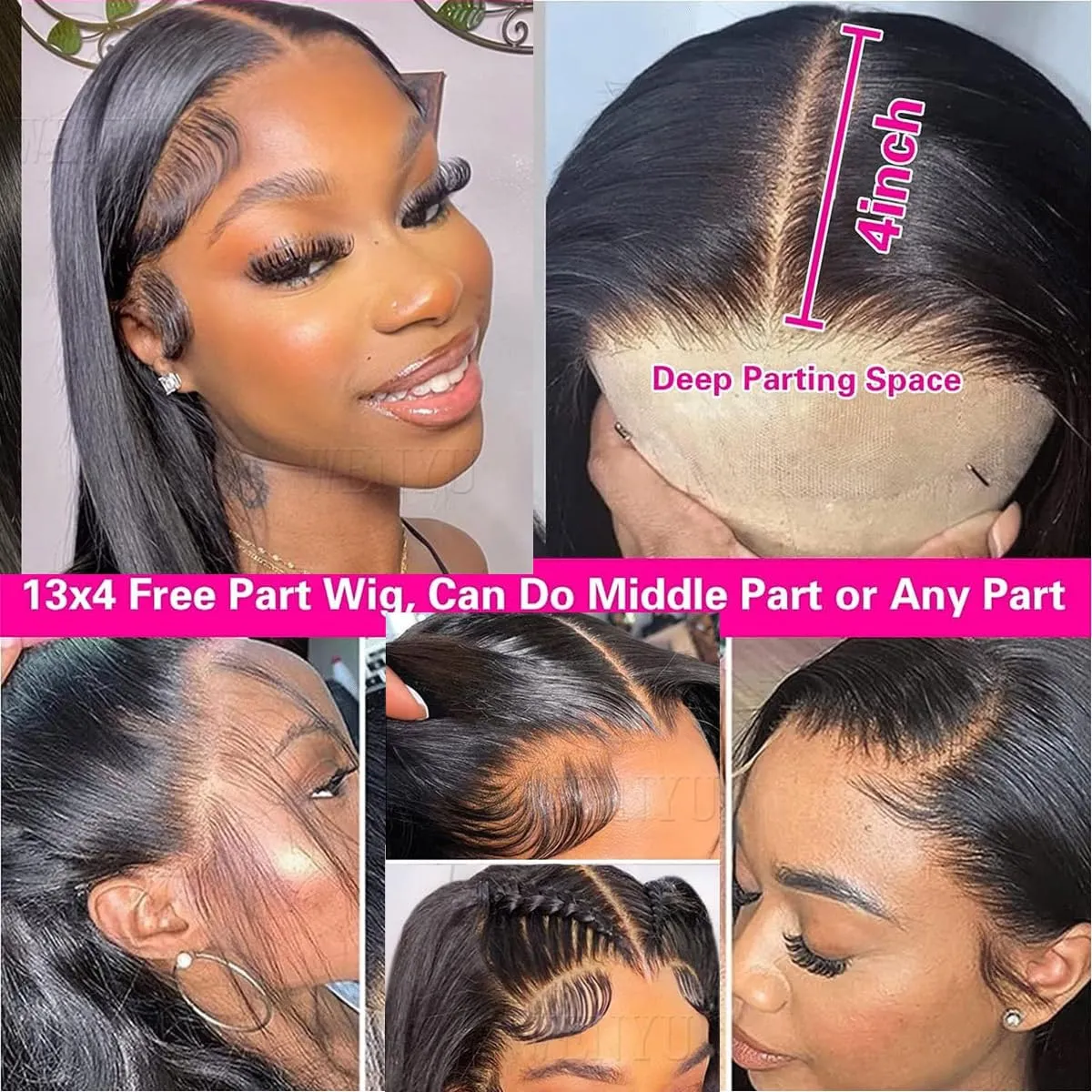 26 inch Straight Lace Front Wigs Human Hair Wig Pre Plucked 13x4 Straight Human Hair Wigs For Black Women Straight Frontal Wigs