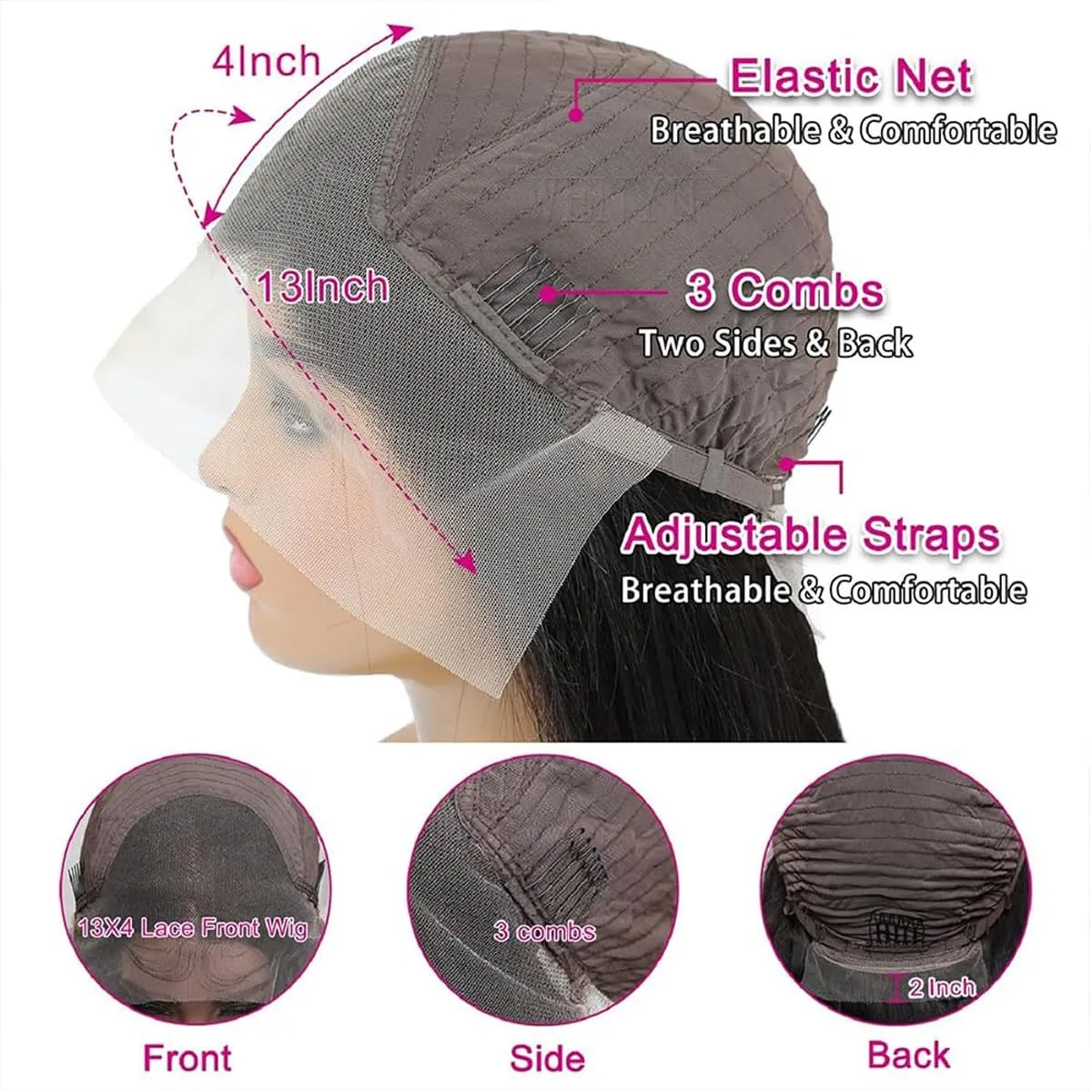 26 inch Straight Lace Front Wigs Human Hair Wig Pre Plucked 13x4 Straight Human Hair Wigs For Black Women Straight Frontal Wigs