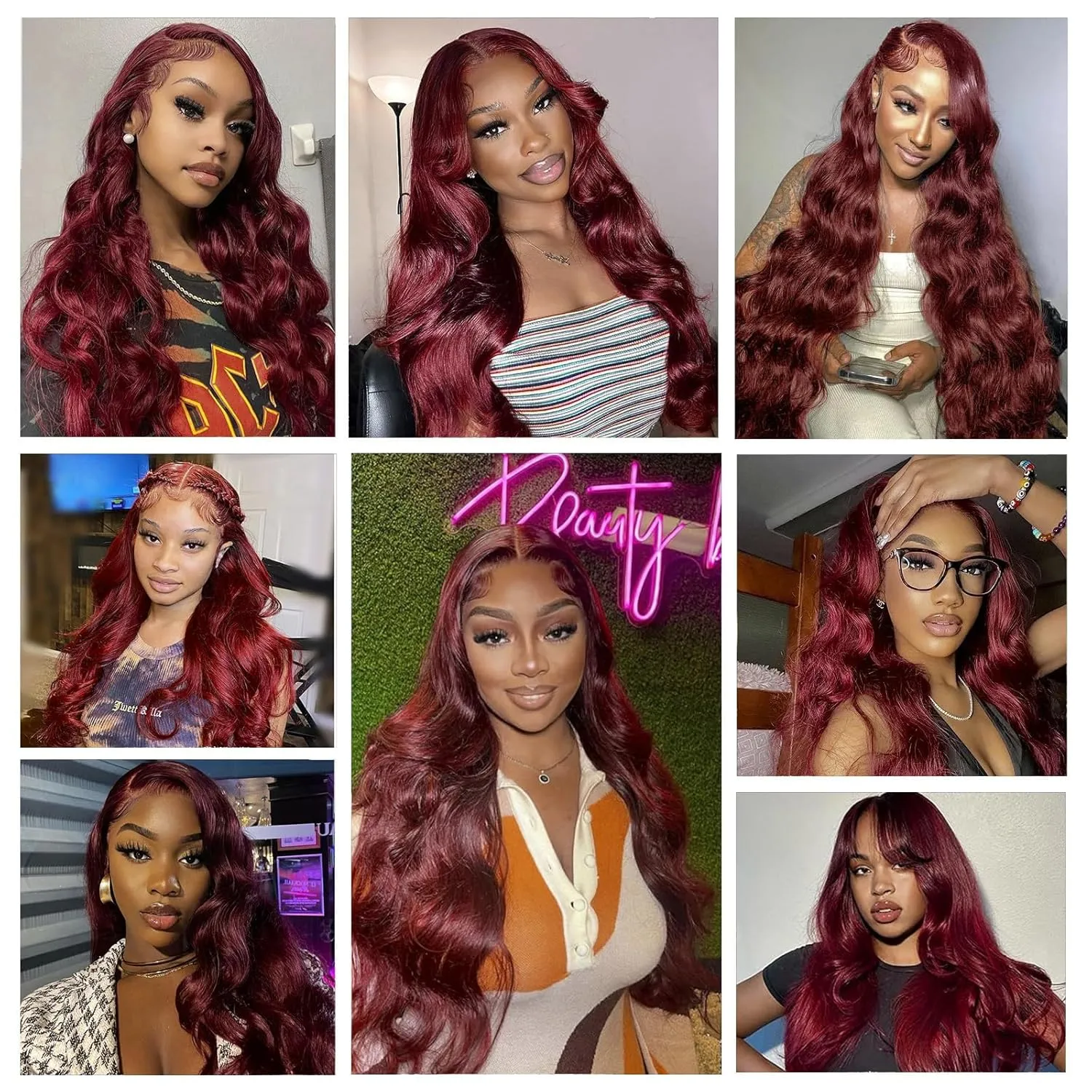 28 Inch 99J Burgundy Lace Front Wigs Human Hair 13x6 Lace Front Wigs Human Hair Body Wave HD Transparent with Baby Hair Red Wine Glueless Lace Front Wigs Human Hair Wigs for Women 180 Density