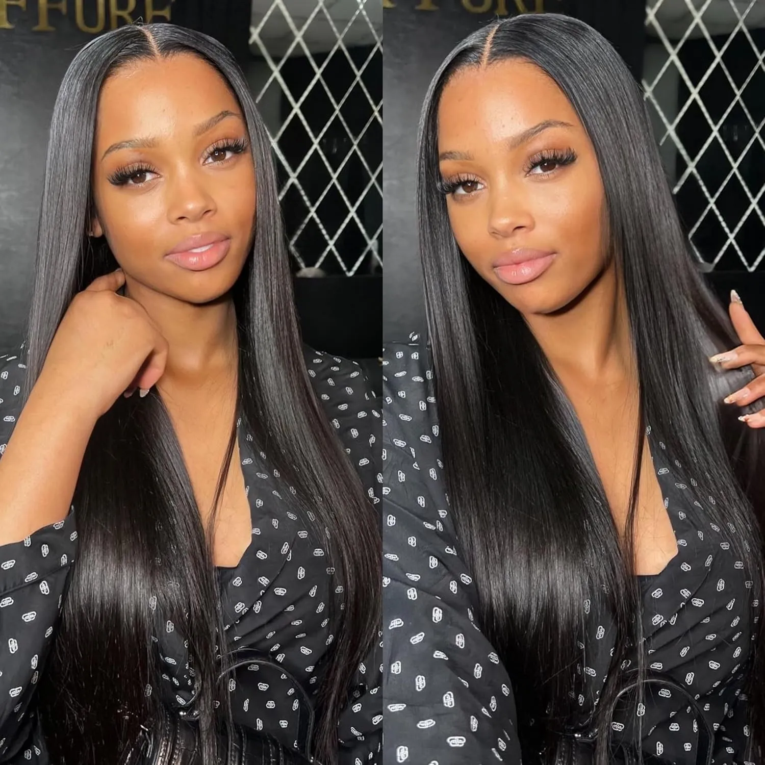 2x6 HD Swiss Lace Melt Skin Lace Closure Long Deep Parting Raw Hair Materials Straight Style Much Fuller with Natural Hair Line Human Hair Natural Black Color (12inch, HD 2x6 lace closure)