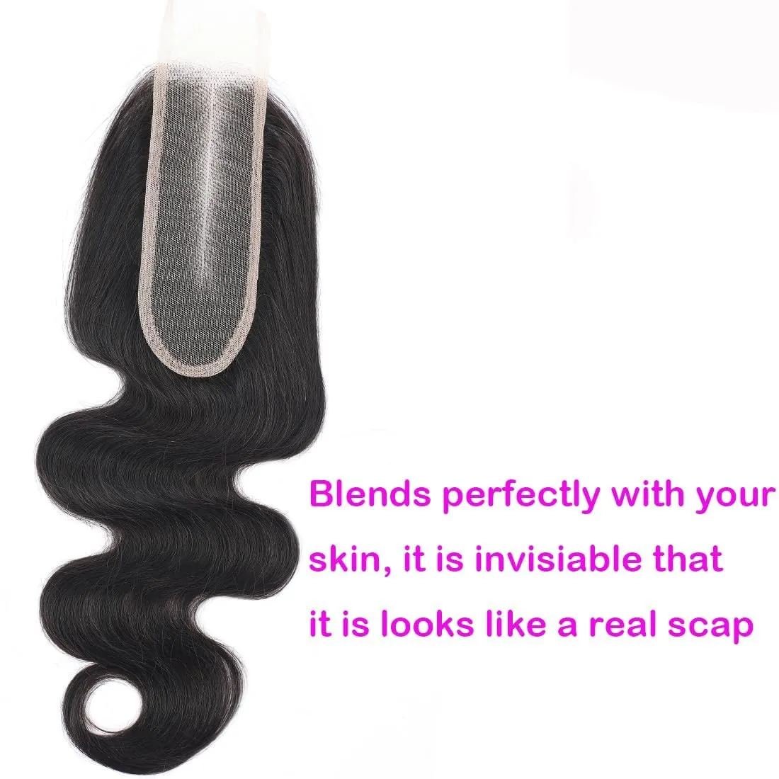 2x6 Human Hair HD Transparent Lace Closure Body Wave Skinlike14inch100% Virgin 2x6 Human Hair Middle Part Kim K Closure Brazilian 2x6 Body Wave HD Closure Natural Black glueless pre plucked bleached