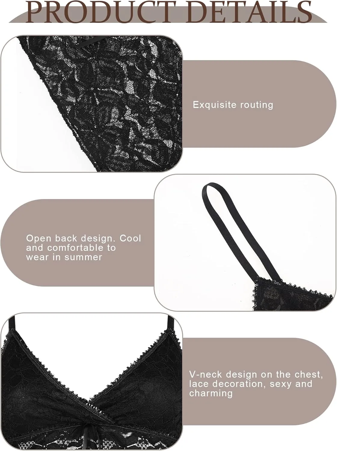 3 Pack Lace Classic Tank Top V Neck Smooth Cami Adjustable Straps Lace Tank Top Shapewear Cami for Women