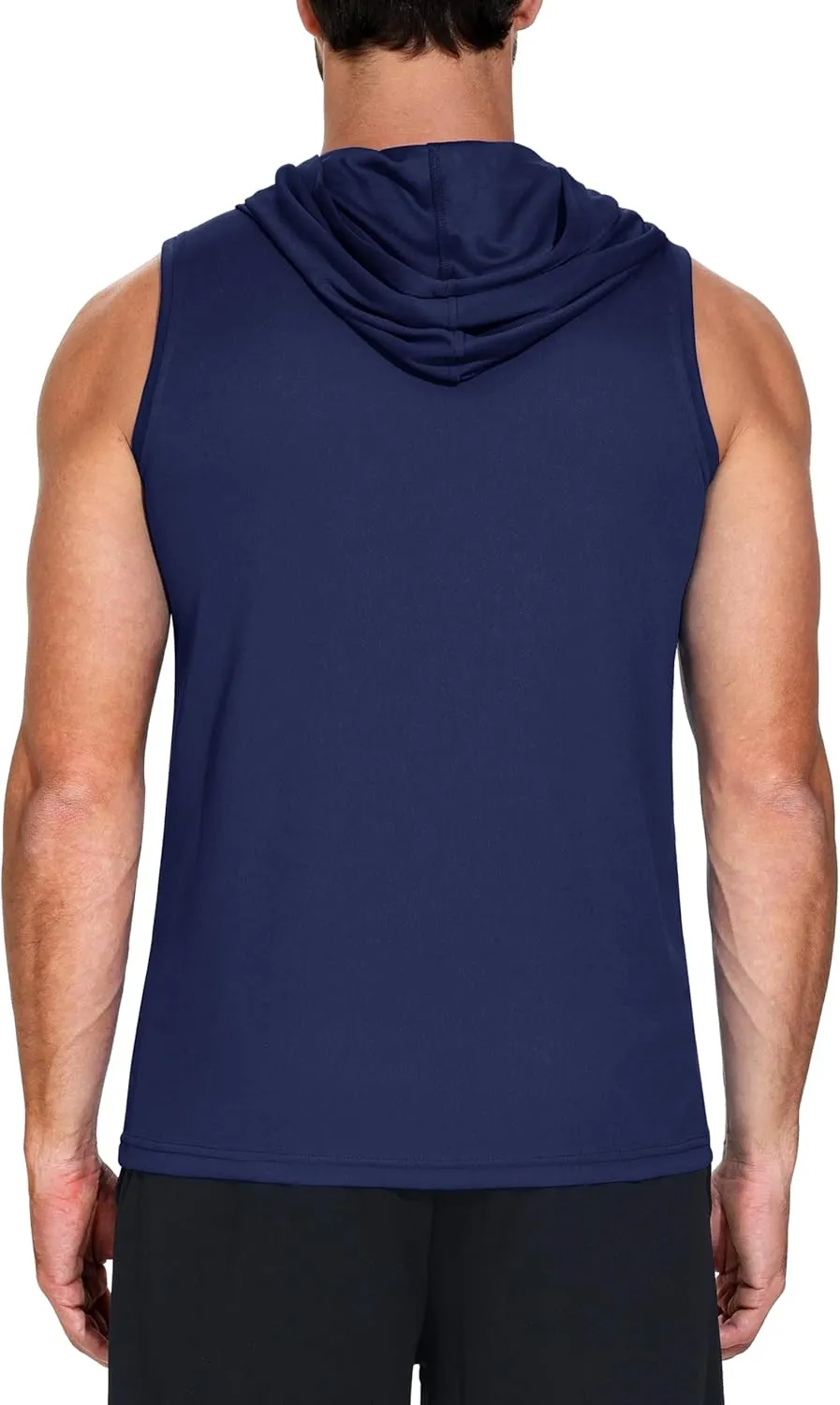 3 Pack Men's Dry Fit Moisture Wicking Tech Quick Dry Sleeveless Shirts Mesh Hoodie Active Athletic Tank Tops