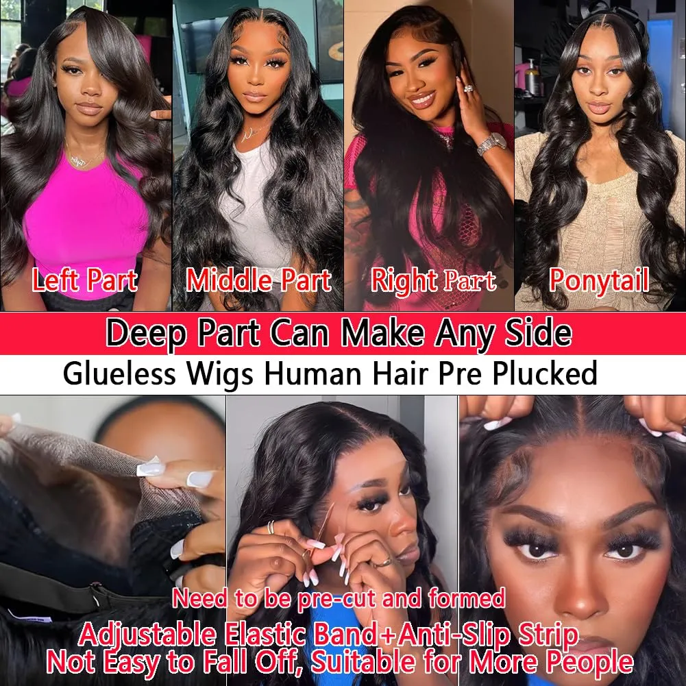 30 Inch 13X4 Lace Front Wigs Human Hair 200% Density Body Wave HD Lace Front Wigs Human Hair Pre Plucked Glueless Wigs Human Hair for Women With Baby Hair