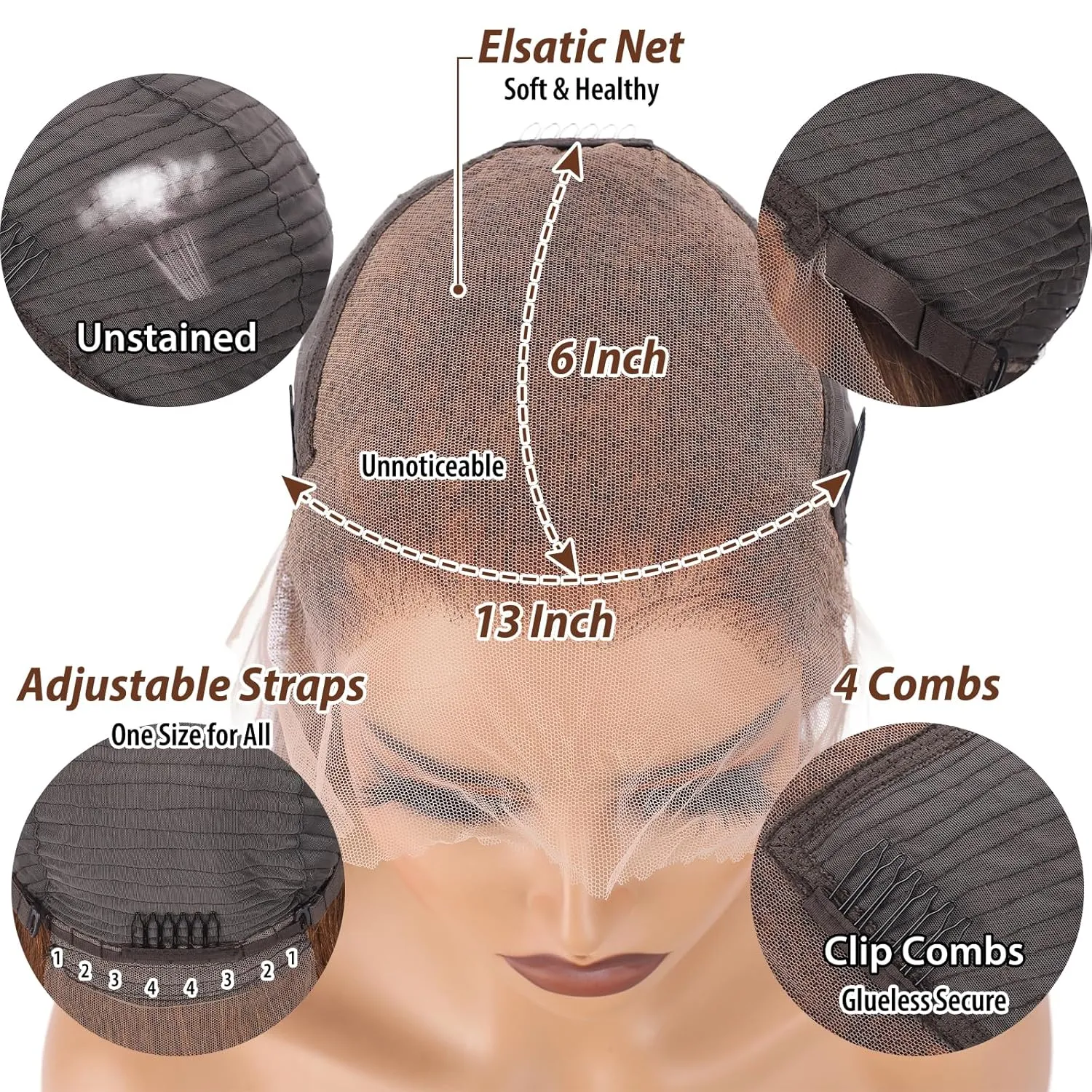 30 Inch 13x6 Chocolate Brown Lace Front Wig Human Hair HD Transparent Straight Lace Front Wigs Human Hair Pre Plucked Brown Wig Colored #4 Lace Frontal Wig
