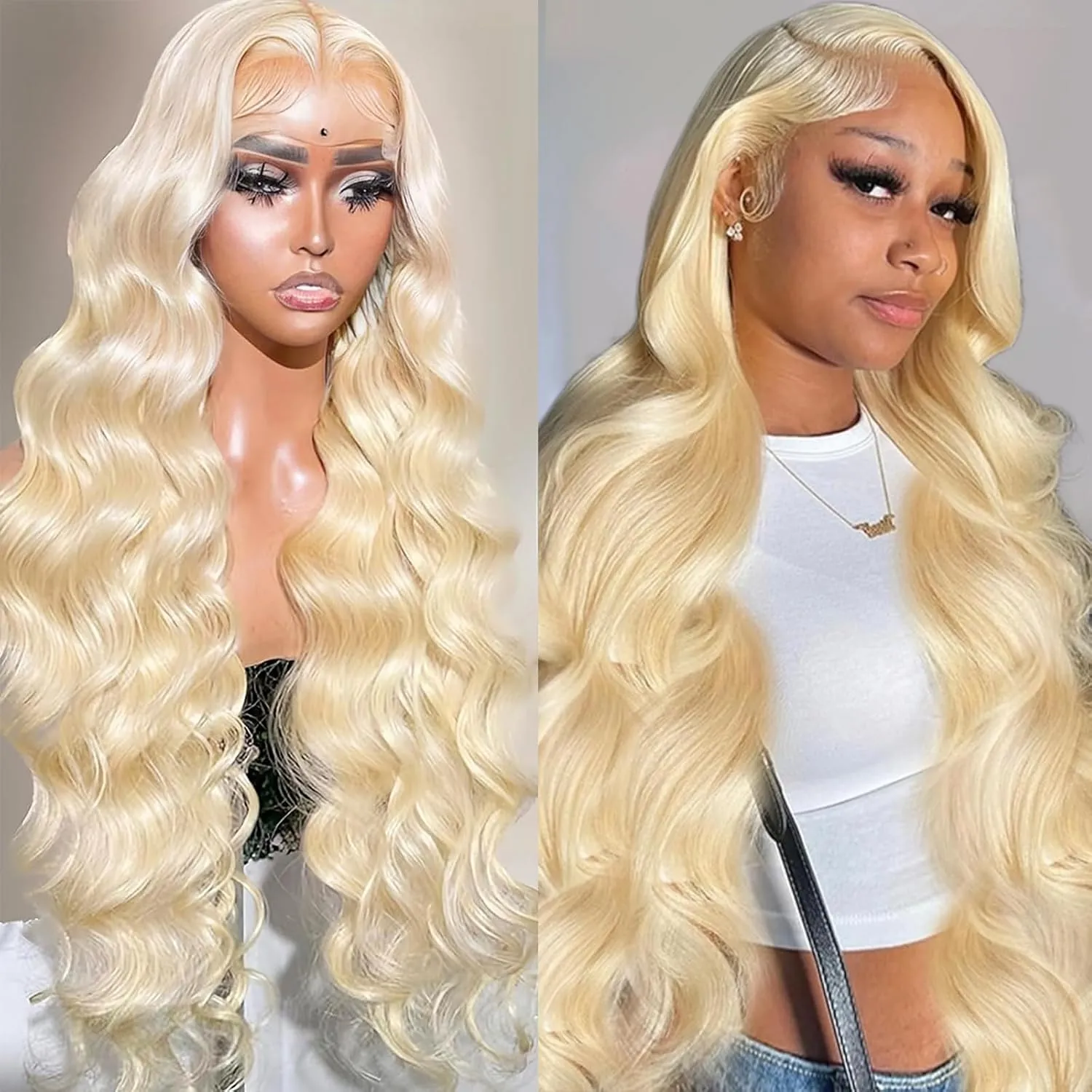 30 Inch 613 13x6 Lace Front Wig Human Hair 200 Density Blonde Body Wave 13x6 Lace Front Wigs Human Hair Blonde Wig 613 HD Lace Frontal Wigs Pre Plucked 613 Human Hair Wig