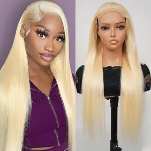 30 Inch 613 5x5 Lace Front Wig Human Hair 200 Density Straight Blonde Wig Human Hair 613 HD Lace Frontal Wigs Human Hair 5x5 613 Blonde Lace Front Wigs Human Hair Straight Pre Plucked for Women