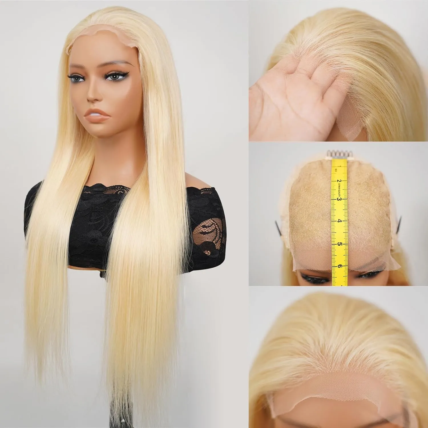 30 Inch 613 5x5 Lace Front Wig Human Hair 200 Density Straight Blonde Wig Human Hair 613 HD Lace Frontal Wigs Human Hair 5x5 613 Blonde Lace Front Wigs Human Hair Straight Pre Plucked for Women