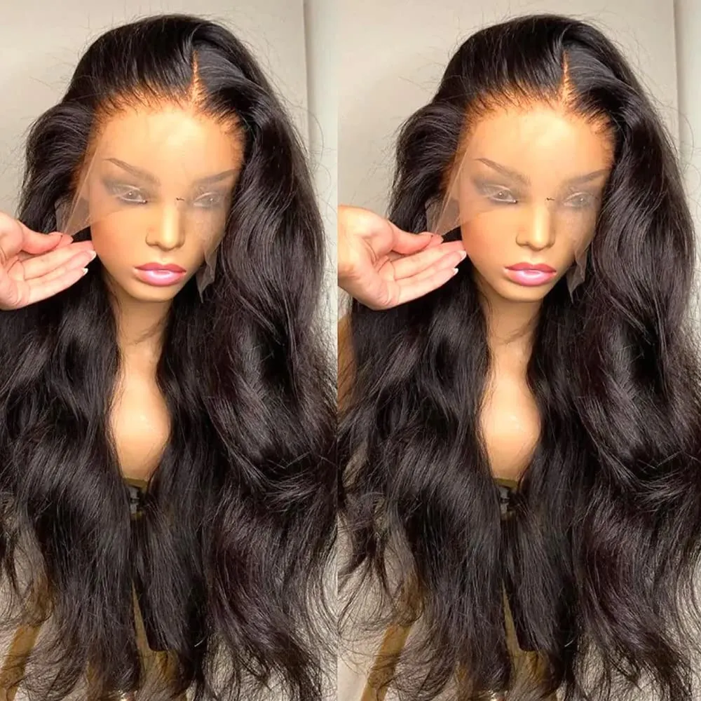 30 Inch Body Wave Lace Front Wigs Human Hair 13x4 Body Wave Human Hair Wigs 180% Density Glueless Human Hair Wigs Lace Frontal Wigs Pre Plucked for Women