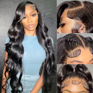 30 Inch Body Wave Lace Front Wigs Human Hair 13x4 Body Wave Human Hair Wigs 180% Density Glueless Human Hair Wigs Lace Frontal Wigs Pre Plucked for Women