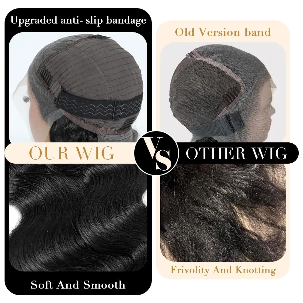 30 Inch Body Wave Lace Front Wigs Human Hair 13x6 HD Lace Front Wigs Human Hair 200 Density Glueless Wigs Pre Plucked Virgin Hair Lace Front Wigs for Women