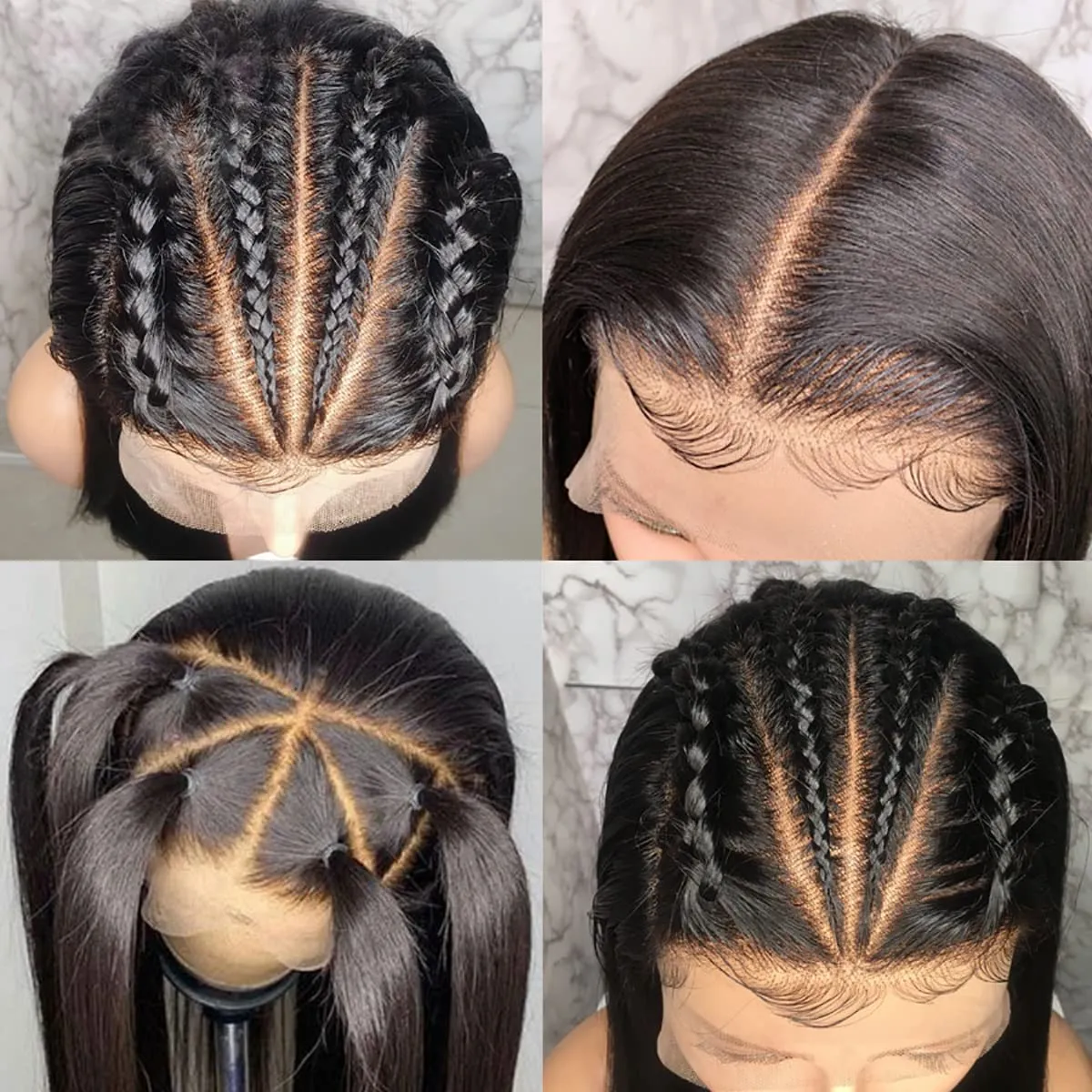 30 Inch Straight Lace Front Wig Human Hair 13x6 Straight HD Lace Front Wigs Human Hair Wigs for Women Pre Plucked 180% Density Straight Lace Frontal Wigs Human Hair Natural Black