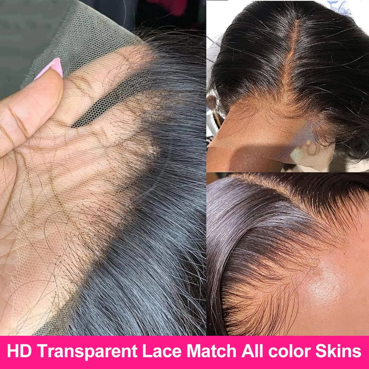 30 Inch Straight Lace Front Wig Human Hair 13x6 Straight HD Lace Front Wigs Human Hair Wigs for Women Pre Plucked 180% Density Straight Lace Frontal Wigs Human Hair Natural Black