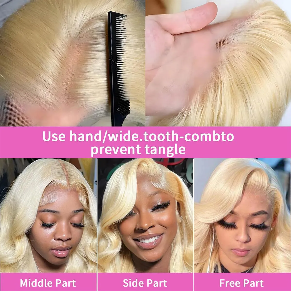 32 Inch 613 Human Hair Wig 13x4 Honey Blonde Lace Front Wig Human Hair Pre Plucked Glueless Body Wave Lace Front Wigs Human Hair 200 Density HD Transparent Lace Frontal Wigs Human Hair for Women