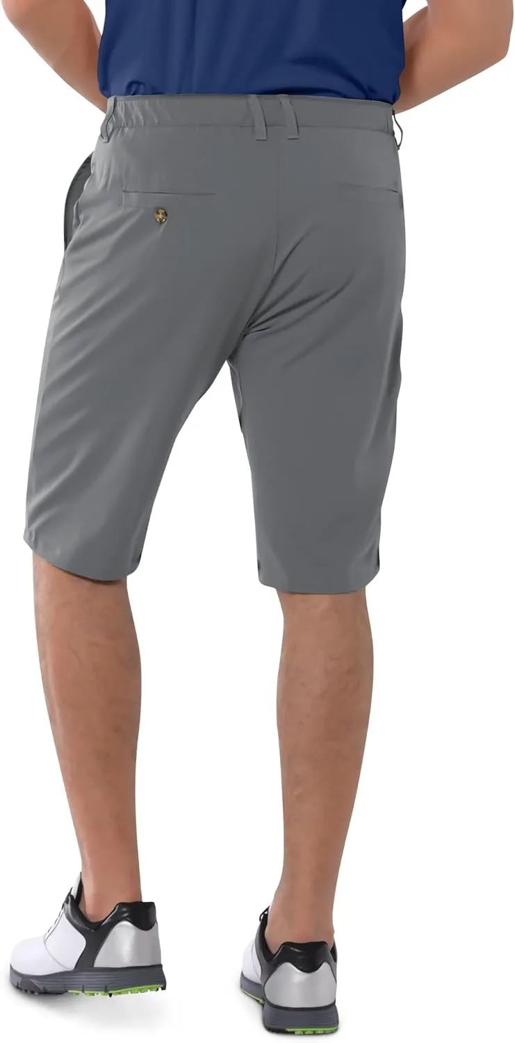 33,000ft Men's Golf Shorts Dry Fit, Lightweight Quick Dry Golf Stretch Shorts with Pockets 11" Inseam for Travel Casual