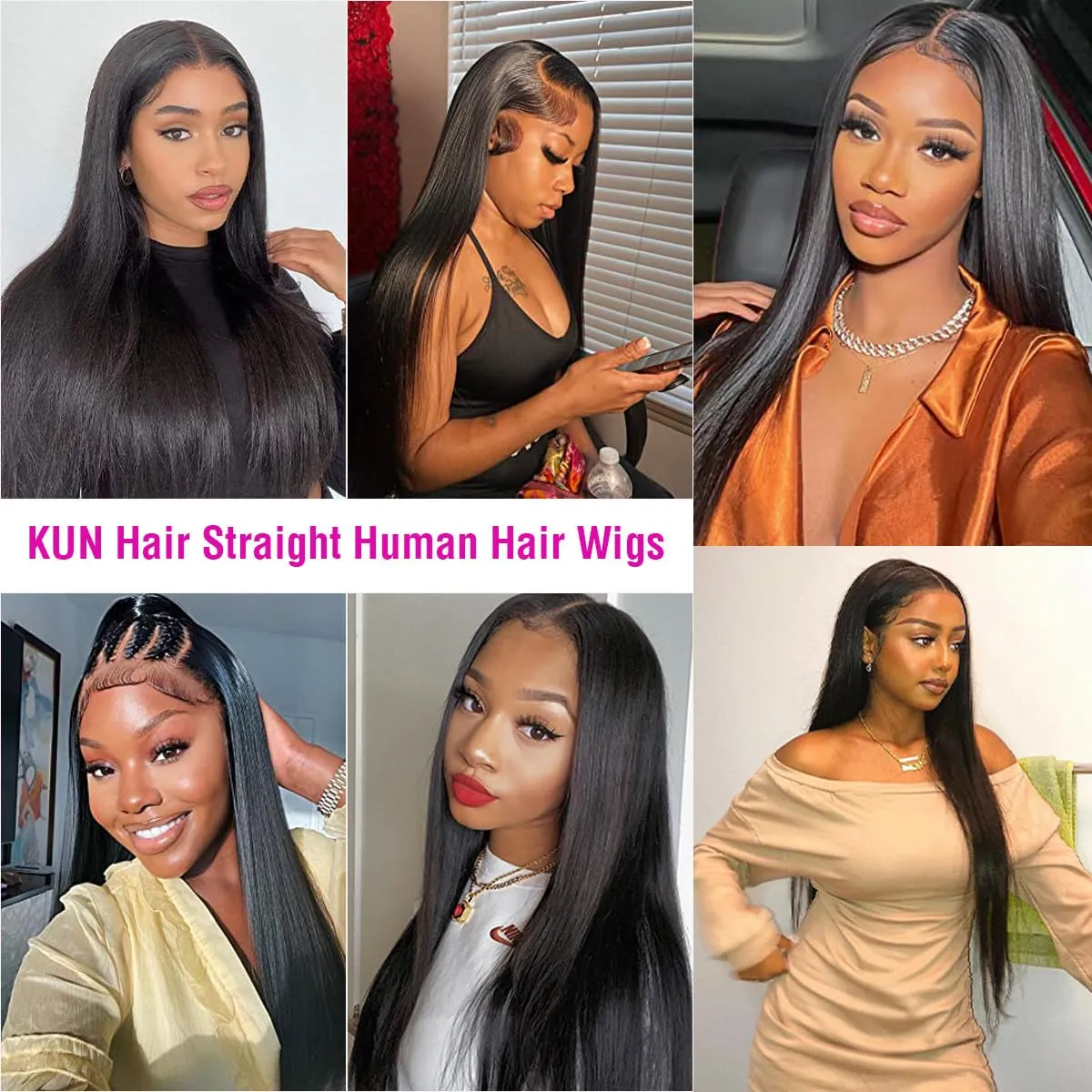 360 Lace Wigs Natural Straight Brazilian Virgin Human Hair Wigs with Pre Plucked Natural Hairline, Slightly Bleached Knots 150% Density Wigs with Baby Hair for Women Natural Color 14 Inches