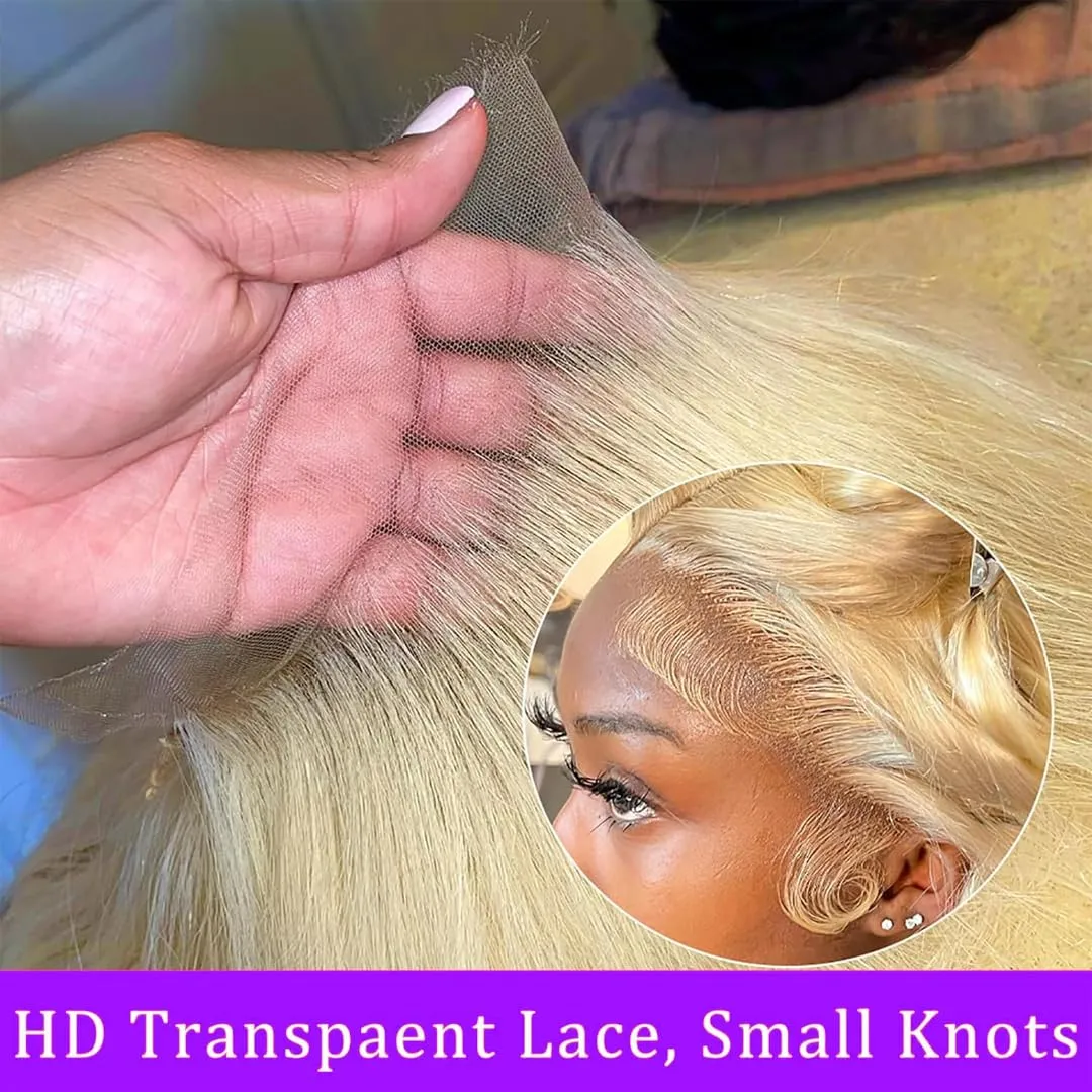 360 Wig Human Hair Full Lace 613 Lace Front Wig Human Hair 20 Inch 360 Lace Front Wigs Human Hair 200 Density HD Lace Front Wigs Human Hair Pre Plucked Body Wave Blonde Wig Human Hair
