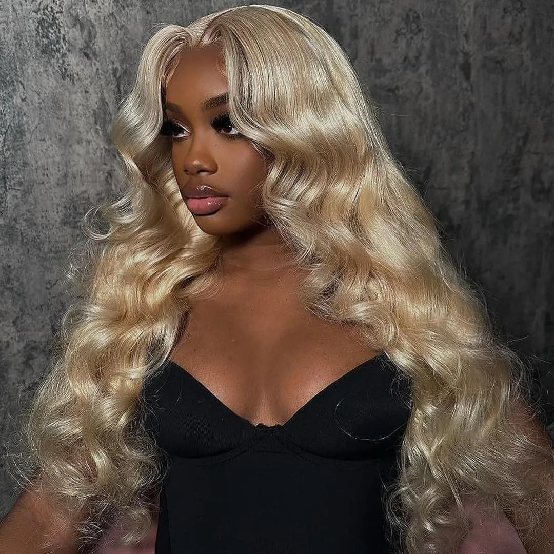 360 Wig Human Hair Full Lace 613 Lace Front Wig Human Hair 20 Inch 360 Lace Front Wigs Human Hair 200 Density HD Lace Front Wigs Human Hair Pre Plucked Body Wave Blonde Wig Human Hair