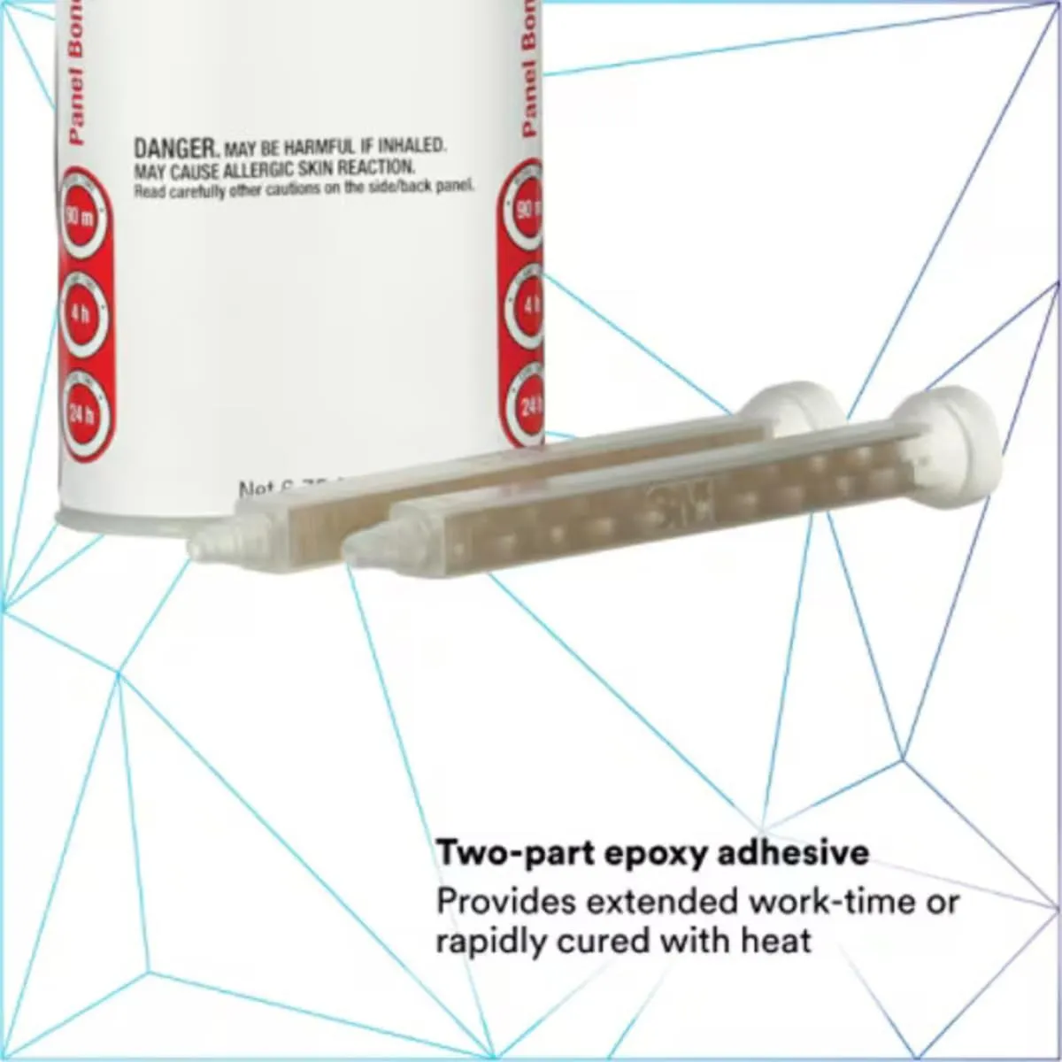 3M Panel Bonding Adhesive 08115, OEM Recommended Two-Part Epoxy, 200 mL Cartridge, Bonds Metal & Composites for Auto Body Panel Repair (1 Cartridge)