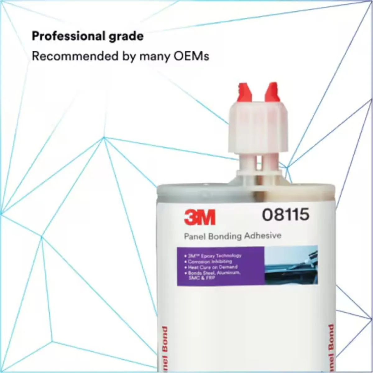 3M Panel Bonding Adhesive 08115, OEM Recommended Two-Part Epoxy, 200 mL Cartridge, Bonds Metal & Composites for Auto Body Panel Repair (1 Cartridge)
