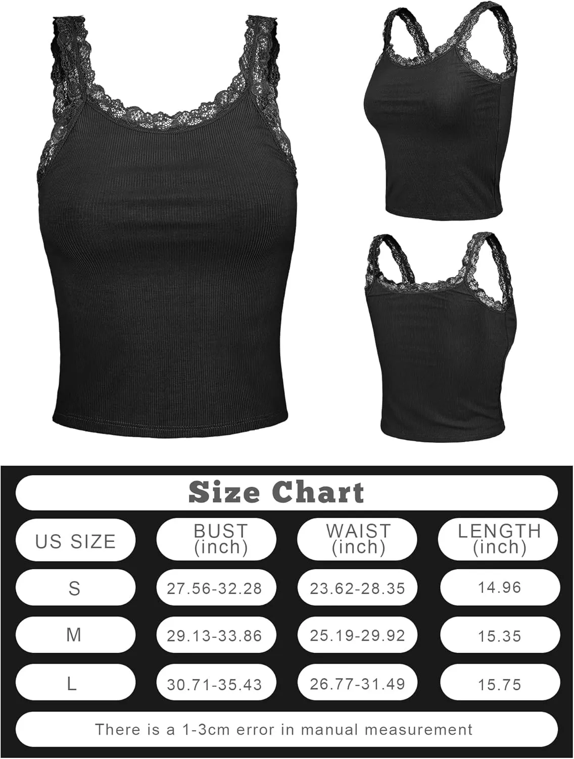 4 Pack Camisole for Women Lace Tank Tops Cami Soft Comfy Tank Cami Undershirt Lace Straps Top for Girl Women