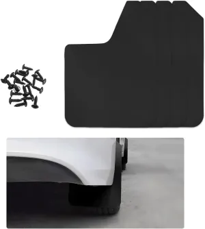 4PCS Universal Car Mud Flaps, Vehicles Mudguard Mudflap Dirty Trap Front Rear Set with 20 Fastener Rivet Clips, Flexible Bendable Splash Guard Flap for Sedan Van SUV Truck (Black)