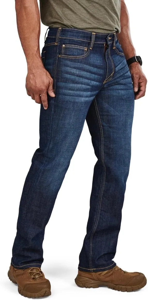 5.11 Tactical Men's Defender-Flex Regular Fit Jeans, 7 Pockets, Fitted Waistband, Style 74477