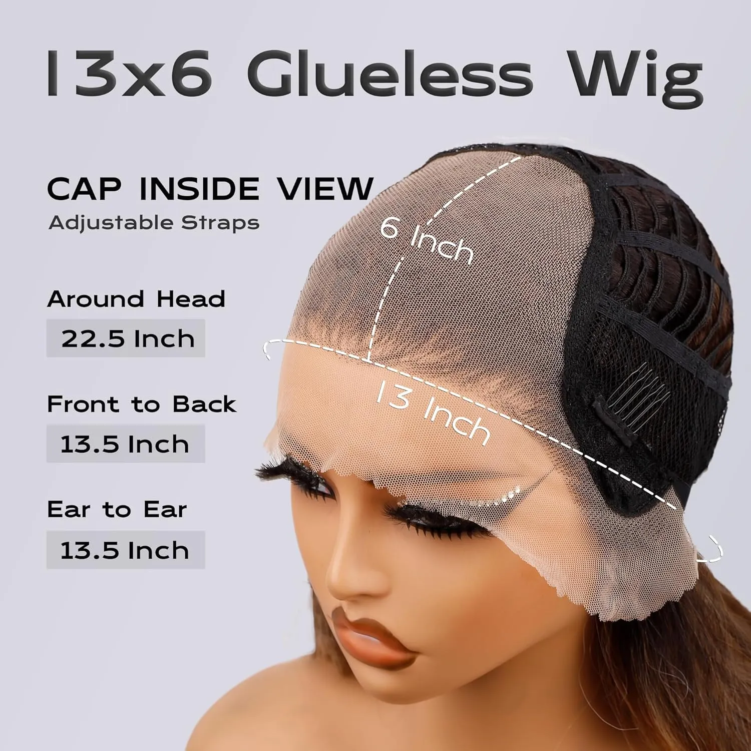 613 Lace Frontal Wig, Body Wave 13x6 HD Lace Front Wig Pre-plucked Glueless Wig For Black Women 613 Blonde Wigs Side Part Middle Part