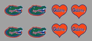 8 Piece 4-Heart 4-Team Logo Officially Licensed Waterless Peel & Stick Temporary Spirit Tattoos