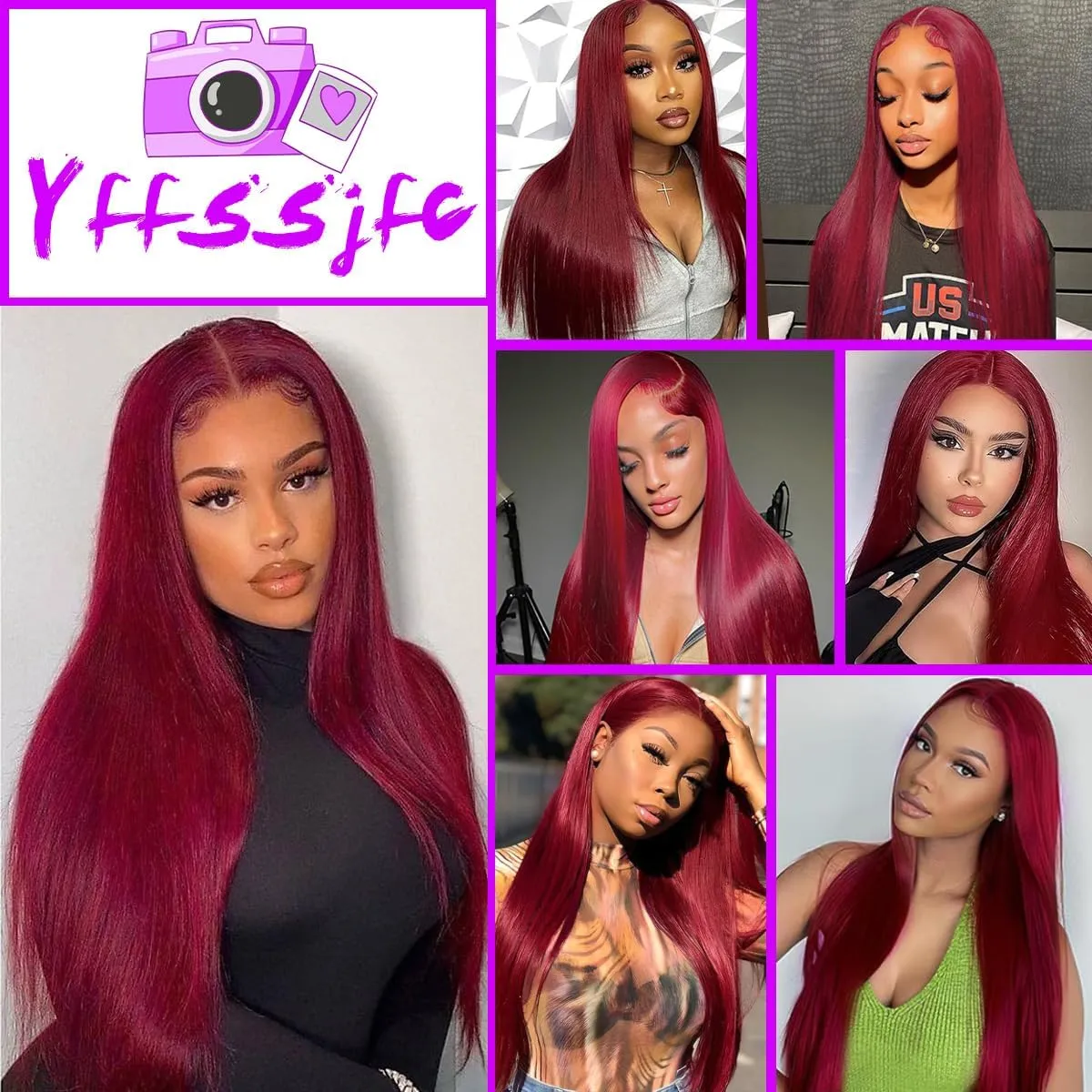 99J Burgundy Lace Front Wig Human Hair 13x6 Burgundy Lace Front Wigs Human Hair Pre Plucked With Baby Hair 200 Density Straight Lace Frontal Wigs Human Hair For Women (30 Inch, 99J Burgundy Wig)