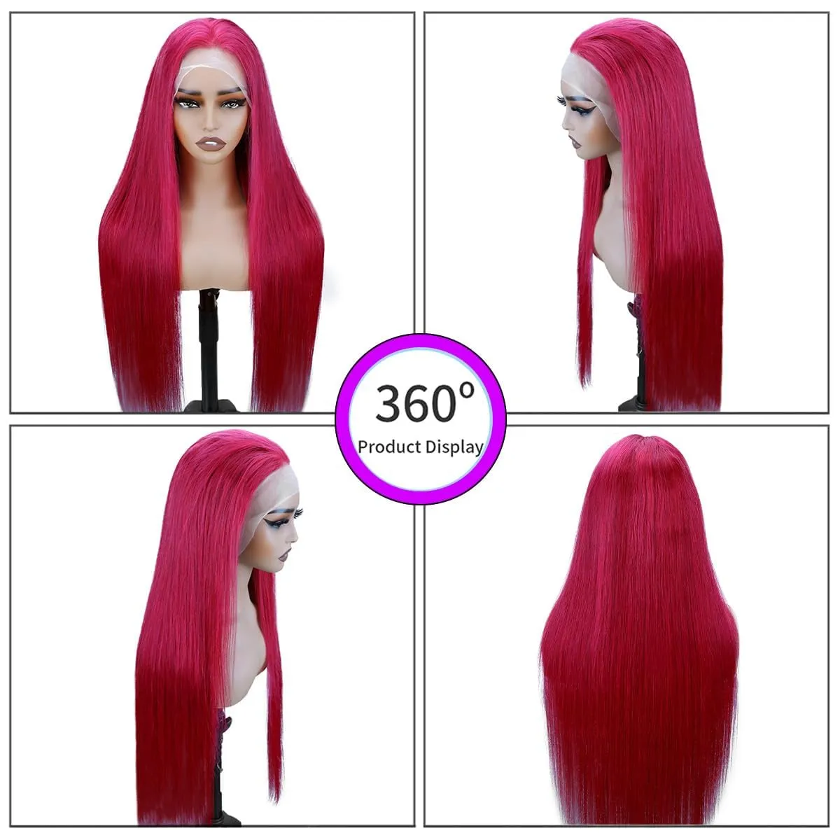 99J Burgundy Lace Front Wig Human Hair 13x6 Burgundy Lace Front Wigs Human Hair Pre Plucked With Baby Hair 200 Density Straight Lace Frontal Wigs Human Hair For Women (30 Inch, 99J Burgundy Wig)