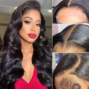 Aaliweya 5x5 HD Lace Closure Wigs Human Hair 5x5 Body Wave Closure Wig for Women Virgin Human Hair Pre Plucked with Baby Hair 150% Density 5x5 Closure Wig True to length Natural Color 26 inch