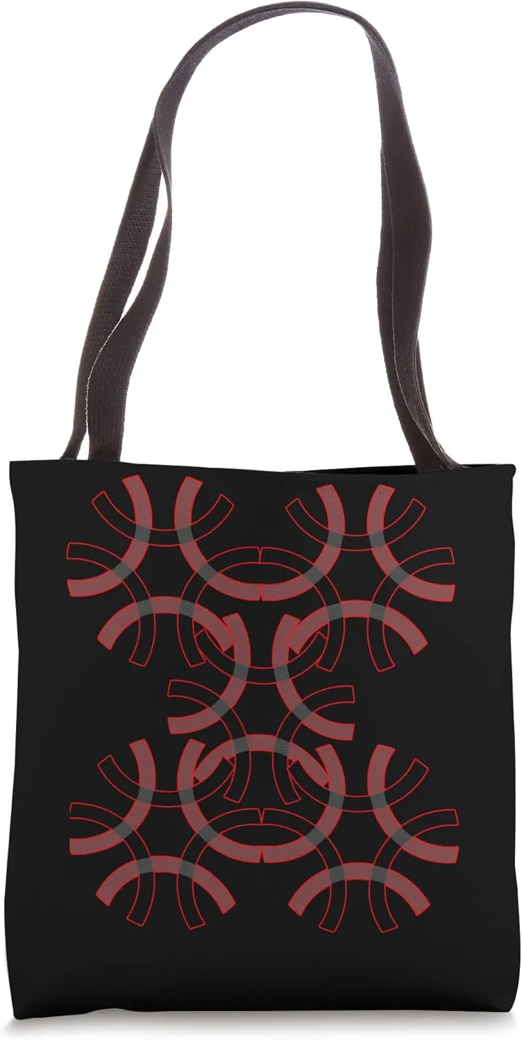 Abstract Geometric Arcs Traditional African Print design Tote Bag