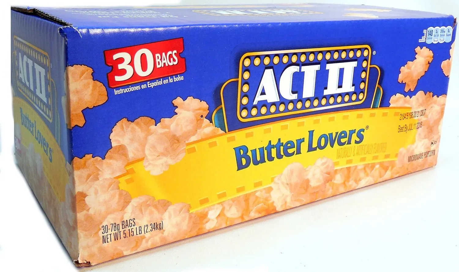 Act II Butter Lovers Microwave Popcorn (3 Ounce, 30 bags)