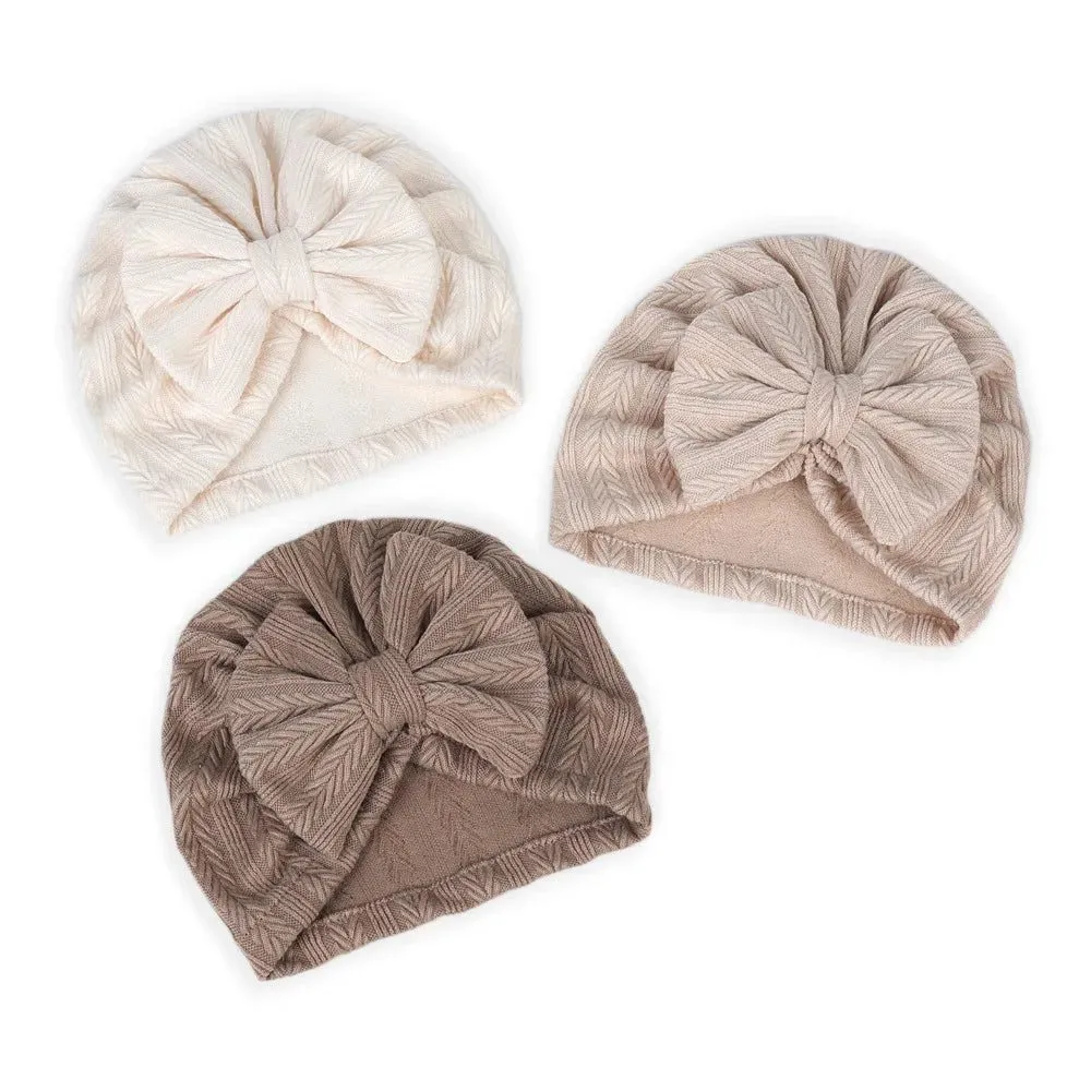 Adorable Baby Bowknot Hat for Girls
